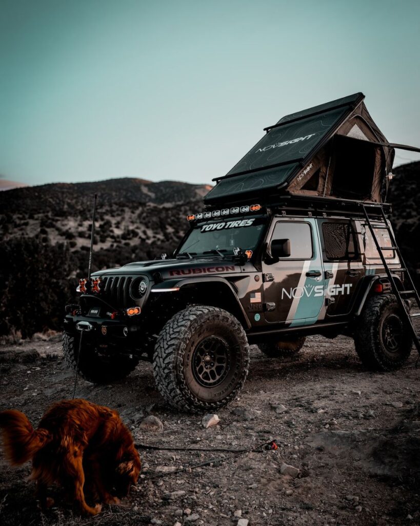 Jeep Wrangler JL Rubicon overland build with a Zebra Roof Top Tent