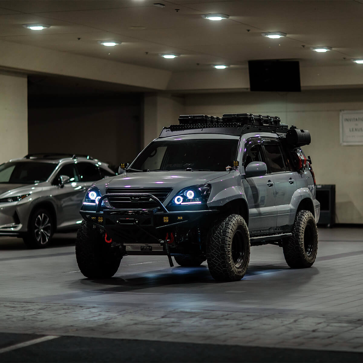 BX Built custom headlights with halo rings - Lexus GX470