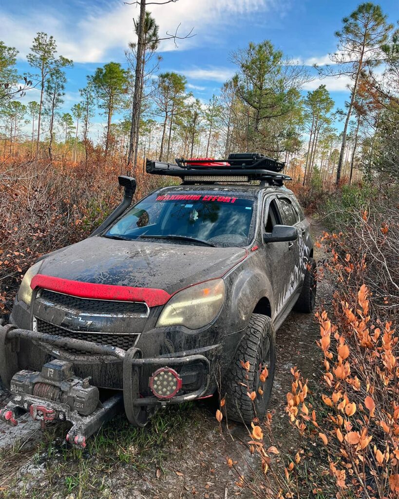 Offroading in a lifted Chevy Equinox FWD Crossover