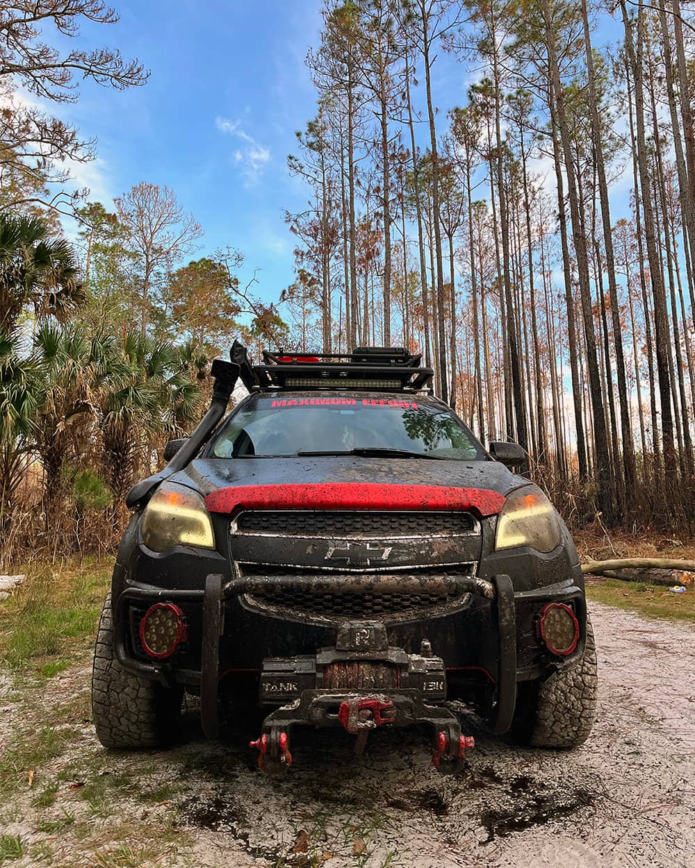 Chevy Equinox with a front winch bumper