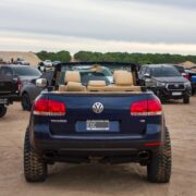 Lifted VW Touareg convertible view from the rear