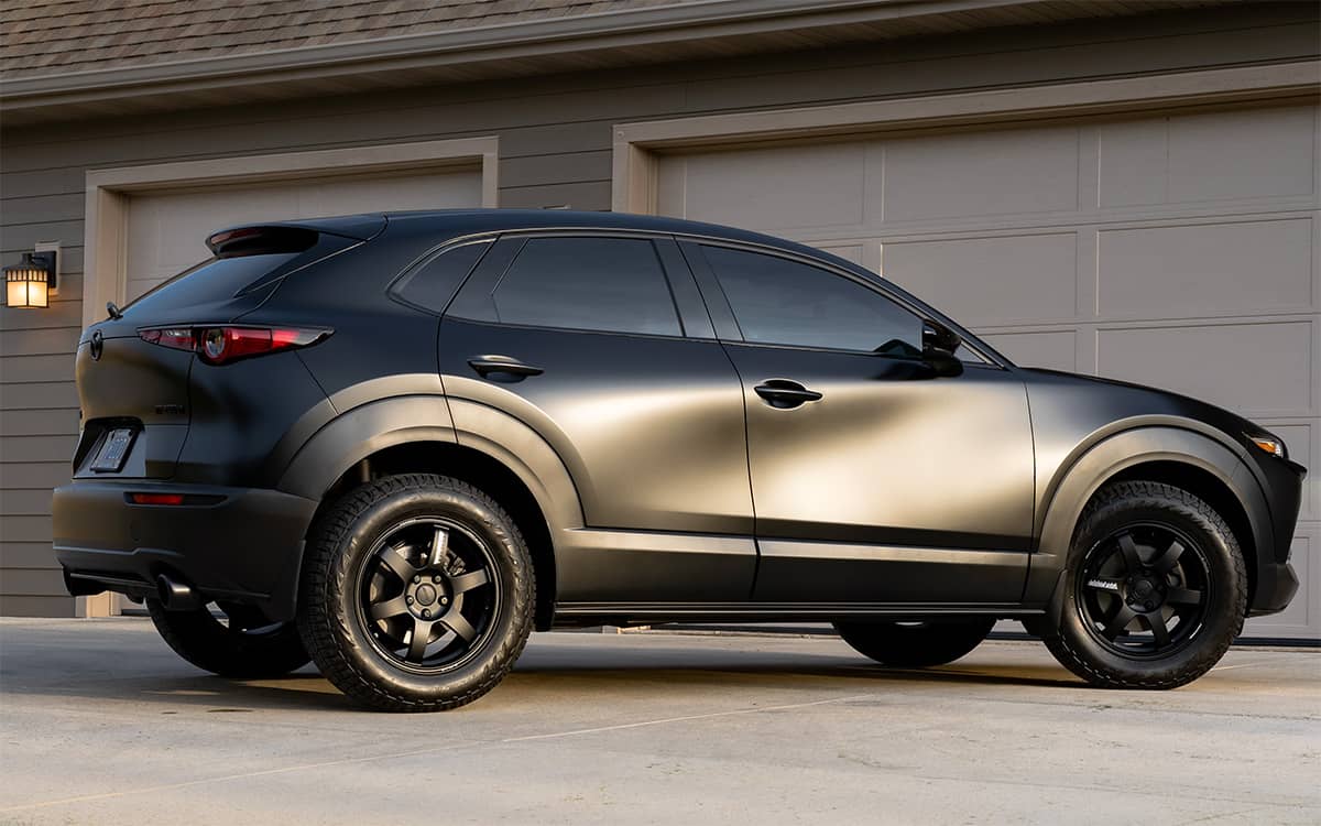 Lifted Mazda CX30 on all terrain tires