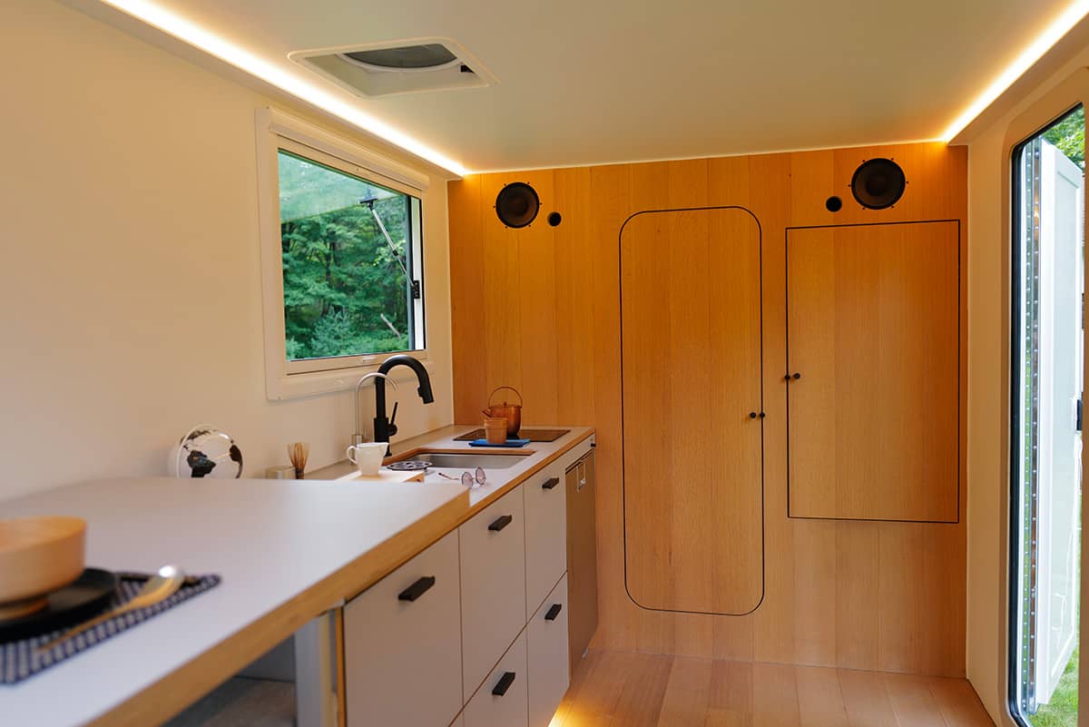 Japanese design of a tiny house on wheels