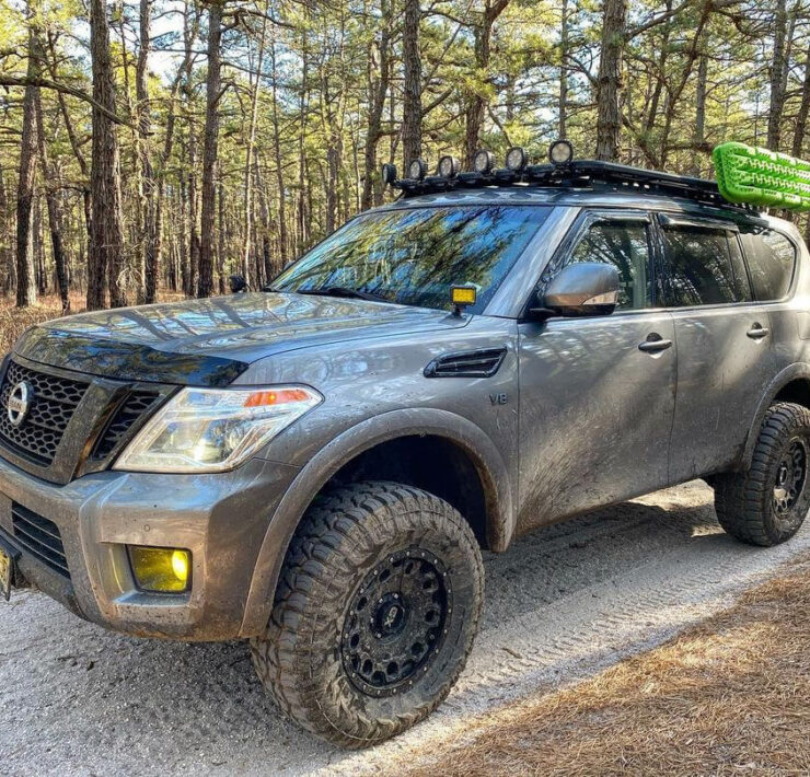 Lifted 2017 Nissan Armada with off-road mods