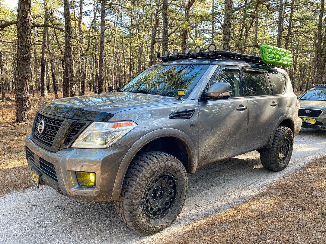 Lifted 2017 Nissan Armada with off-road mods