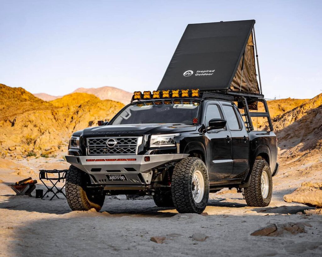 Inspired Overland Rooftop Tent mounted on Xtrusionoverland XTR1 Softopper Bedrack