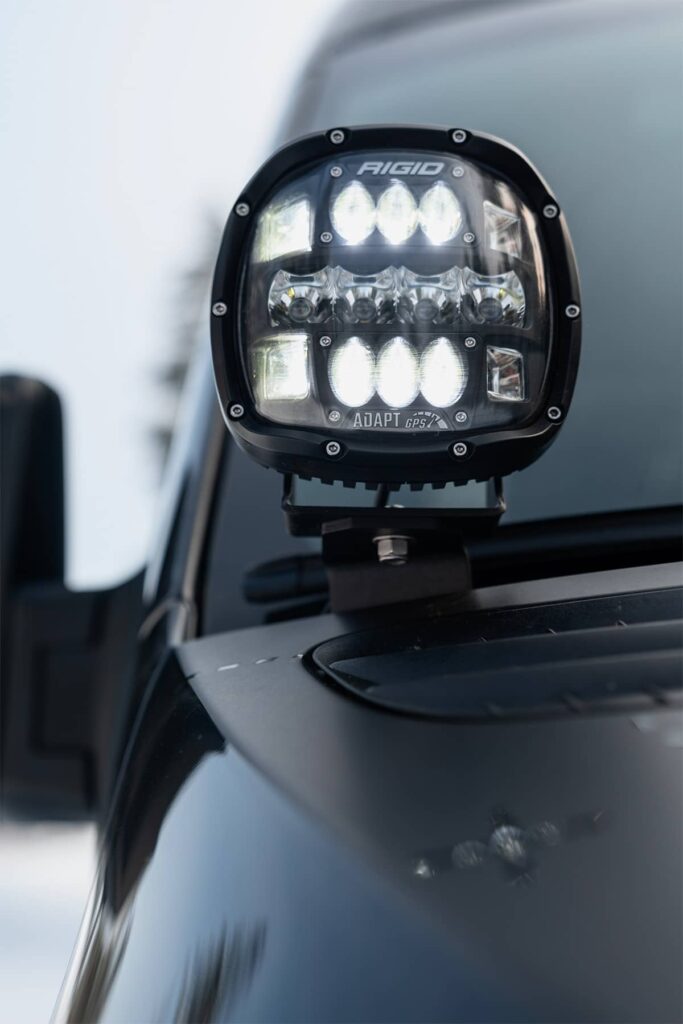 Rigid Industries Adapt hood mounted LED lights