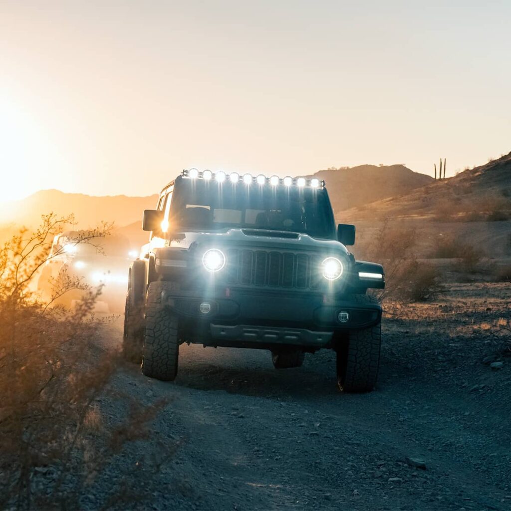 Diamond white 5000k LED lights on Jeep Wrangler