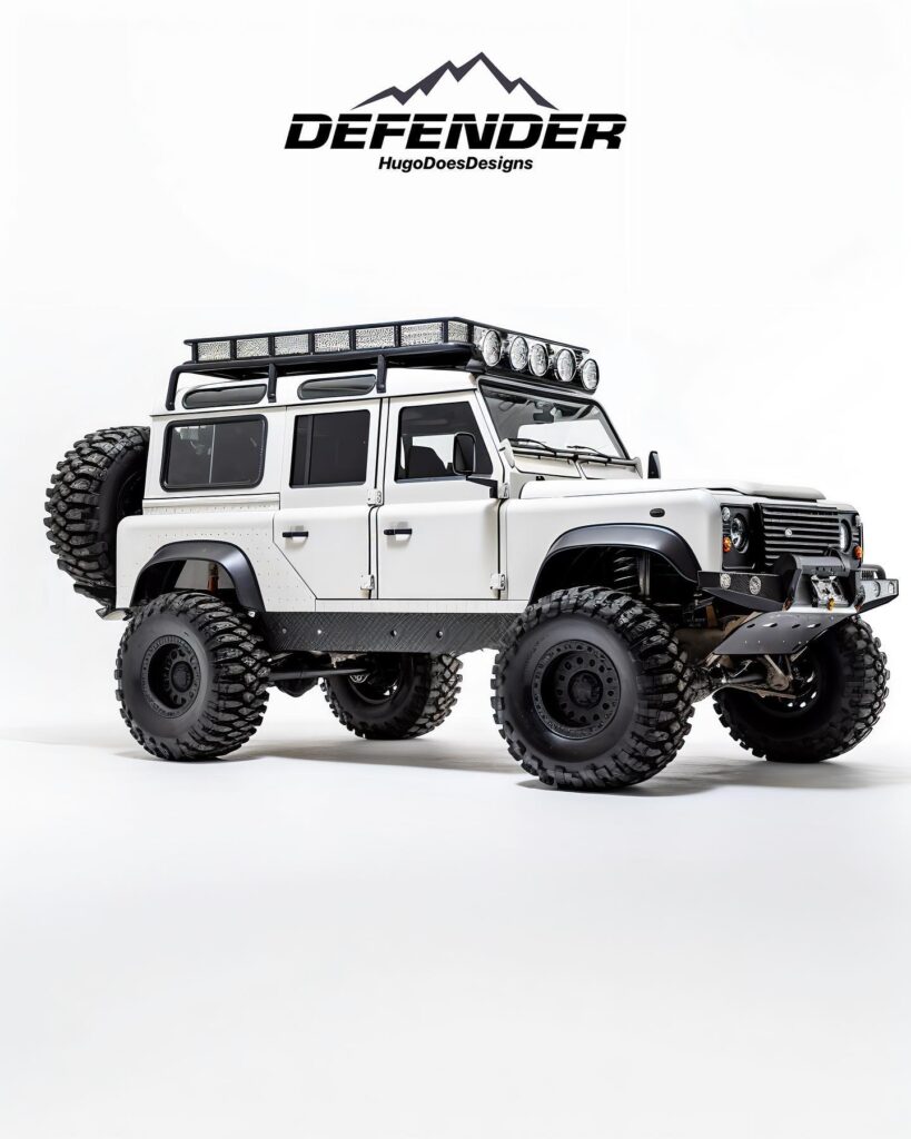Lifted Land Rover defender 110 on 40 inch tires arctic truck
