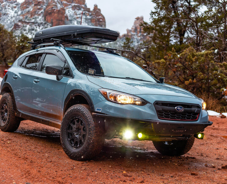 Subaru Crosstrek Off road build with tires and lift