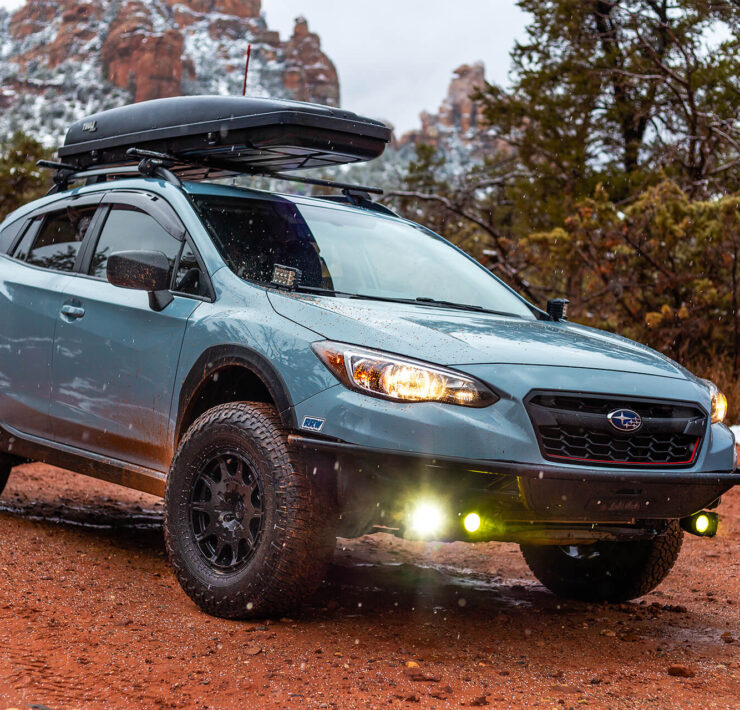 Subaru Crosstrek Off road build with tires and lift