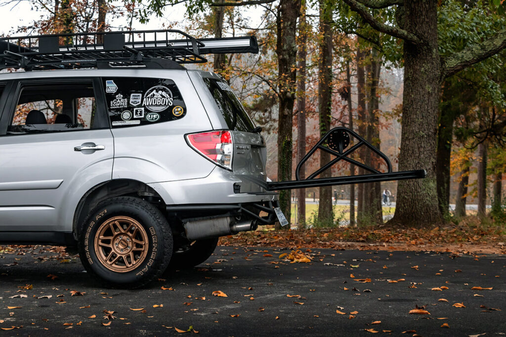 Subaru Forester Swing out spare tire carrier