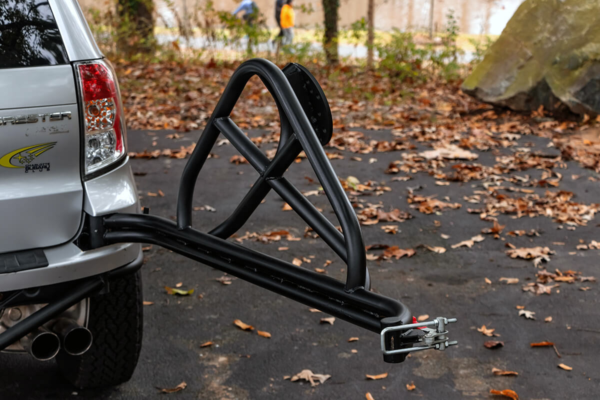 Subaru Forester Swing out spare tire carrier by TRF custom built
