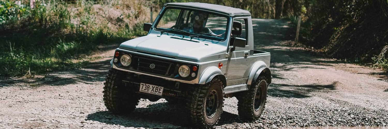 Suzuki off road builds with oversized wheels and 4x4 upgrades