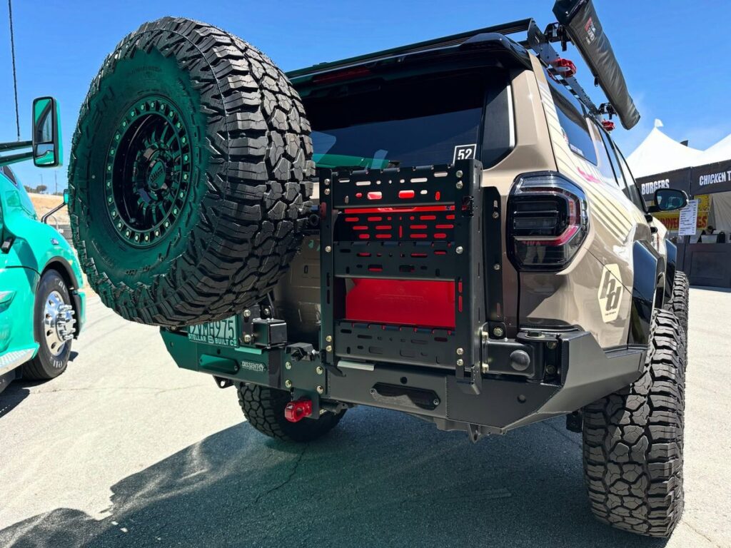 Dissent Off-Road rear swing-out bumper open