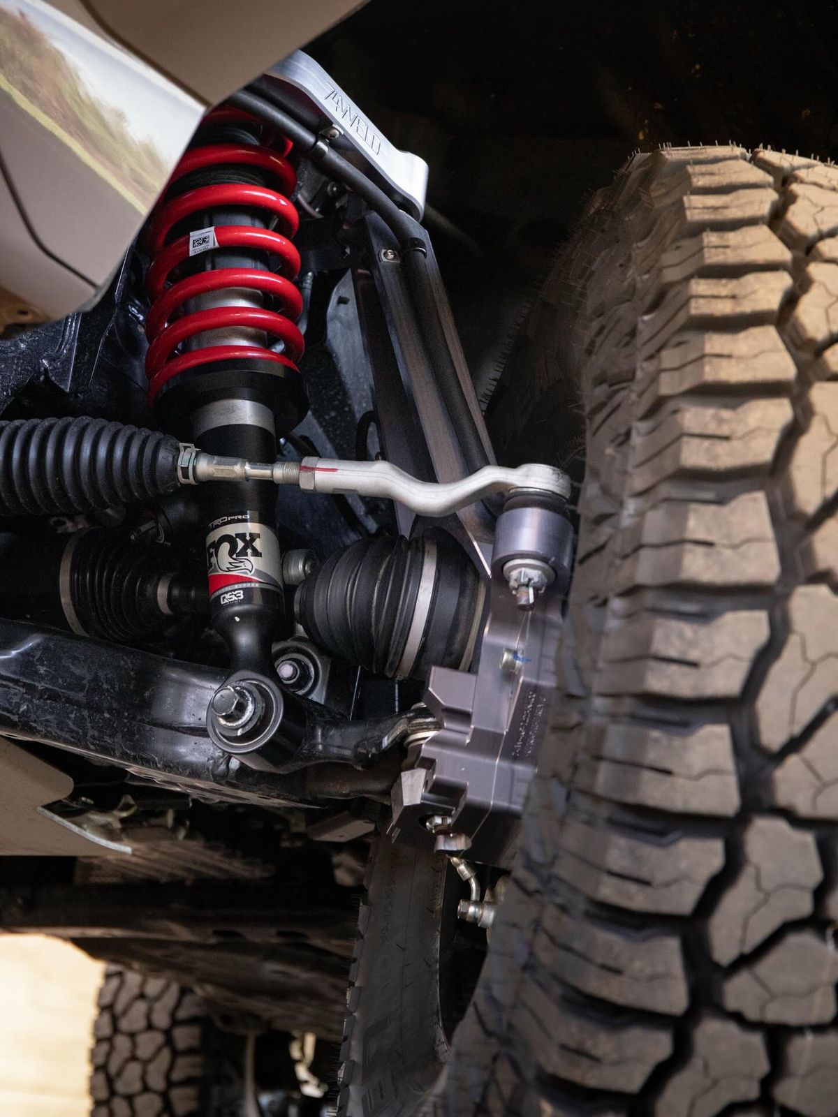 Stock TRD Pro coilover shock and 74Weld Portal Axles