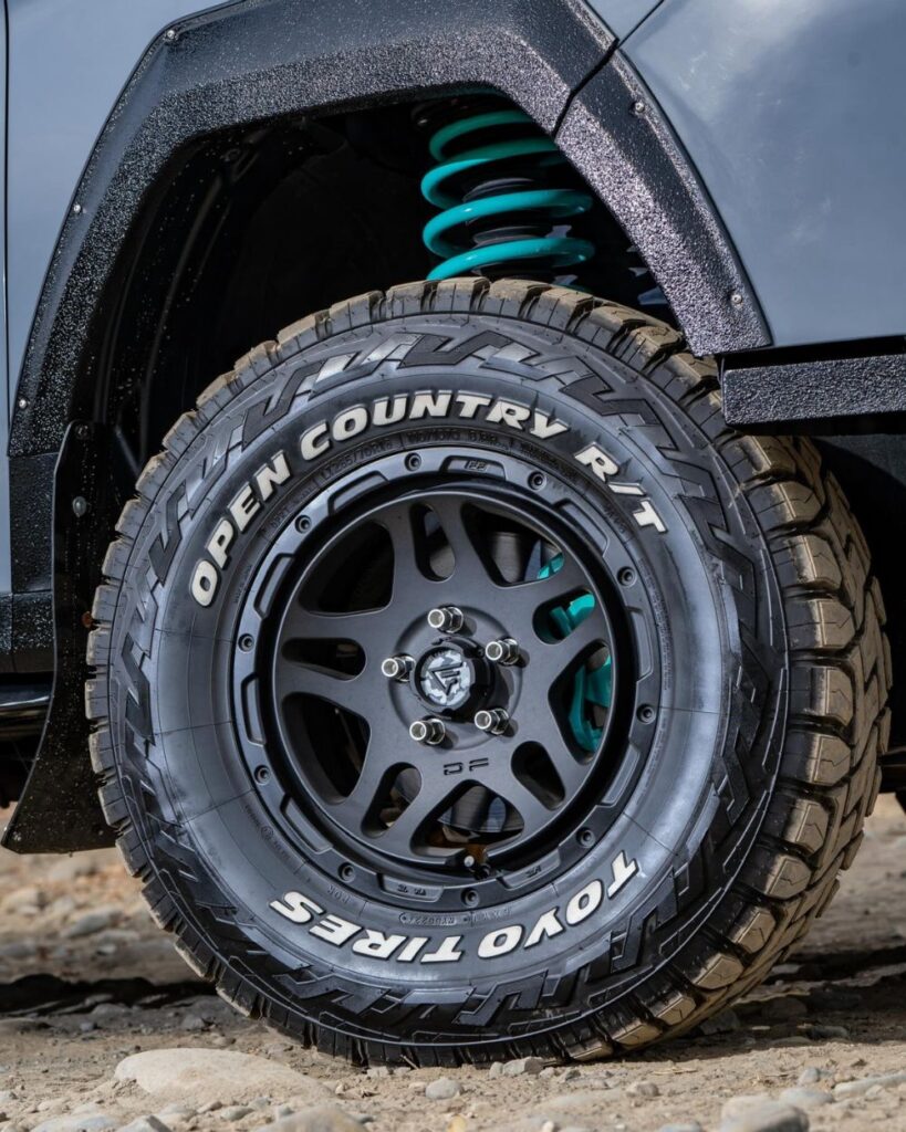 30-inch Toyo Open Country tires sized 265/70R16