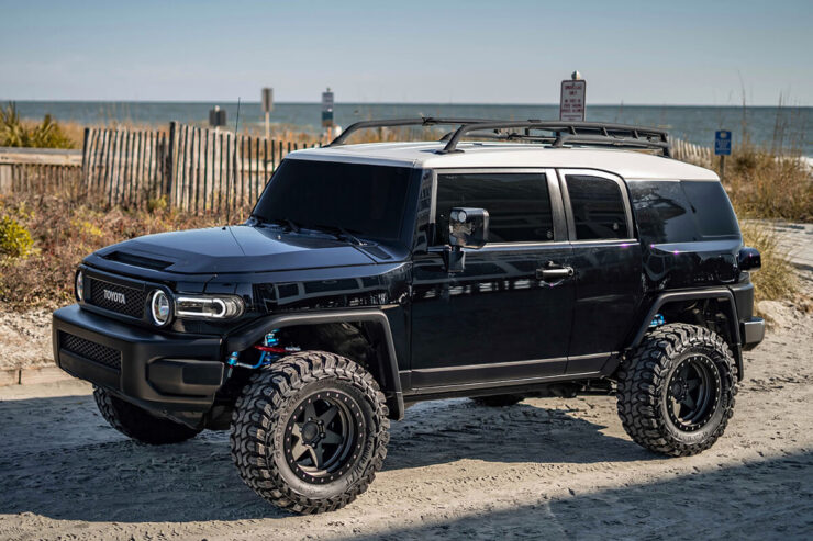 Black Lifted Toyota FJ Cruiser Off Road build With Long Travel Suspension