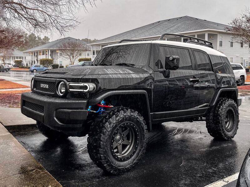 Black Lifted Toyota FJ Cruiser Off Road build With Long Travel Suspension