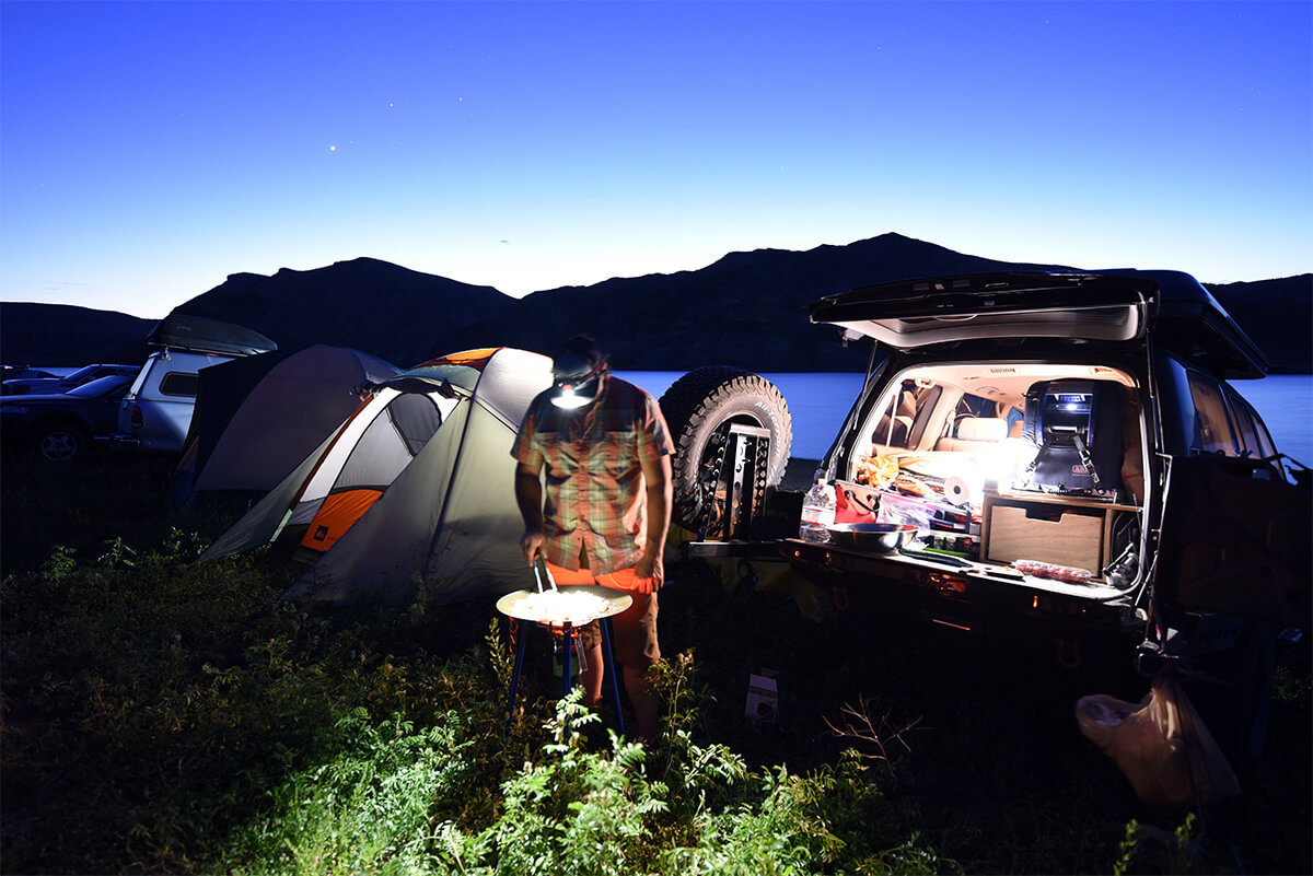 Land Cruiser 100 drawers and overland kitchen set up