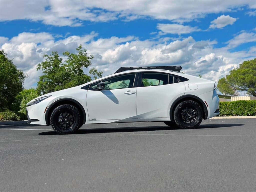 Lifted Toyota Prius on 215/70R16 Falken Wildpeak A/T trail all terrain tires