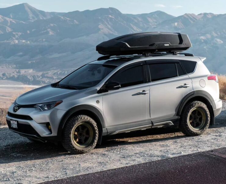 2018 Toyota Rav4 Adventure with a factory lift modified for off-roading