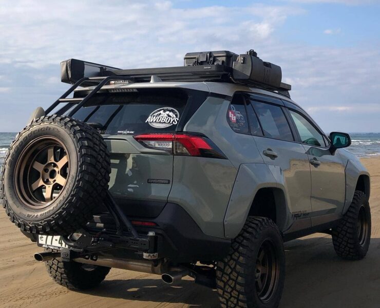 Toyota Rav4 With Wide Fender Flares and 31” Offroad Tires