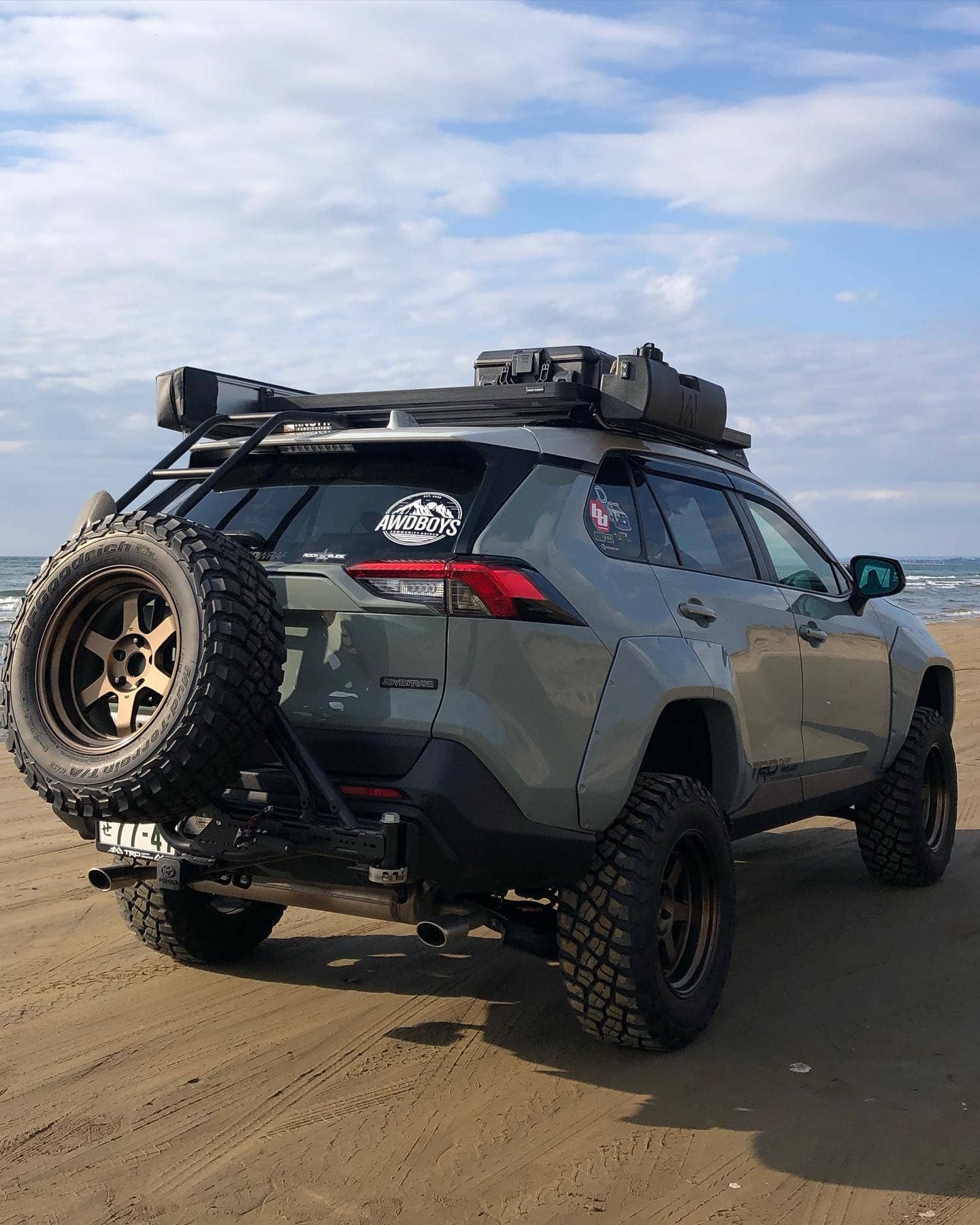 Toyota Rav4 With Wide Fender Flares and 31” Offroad Tires
