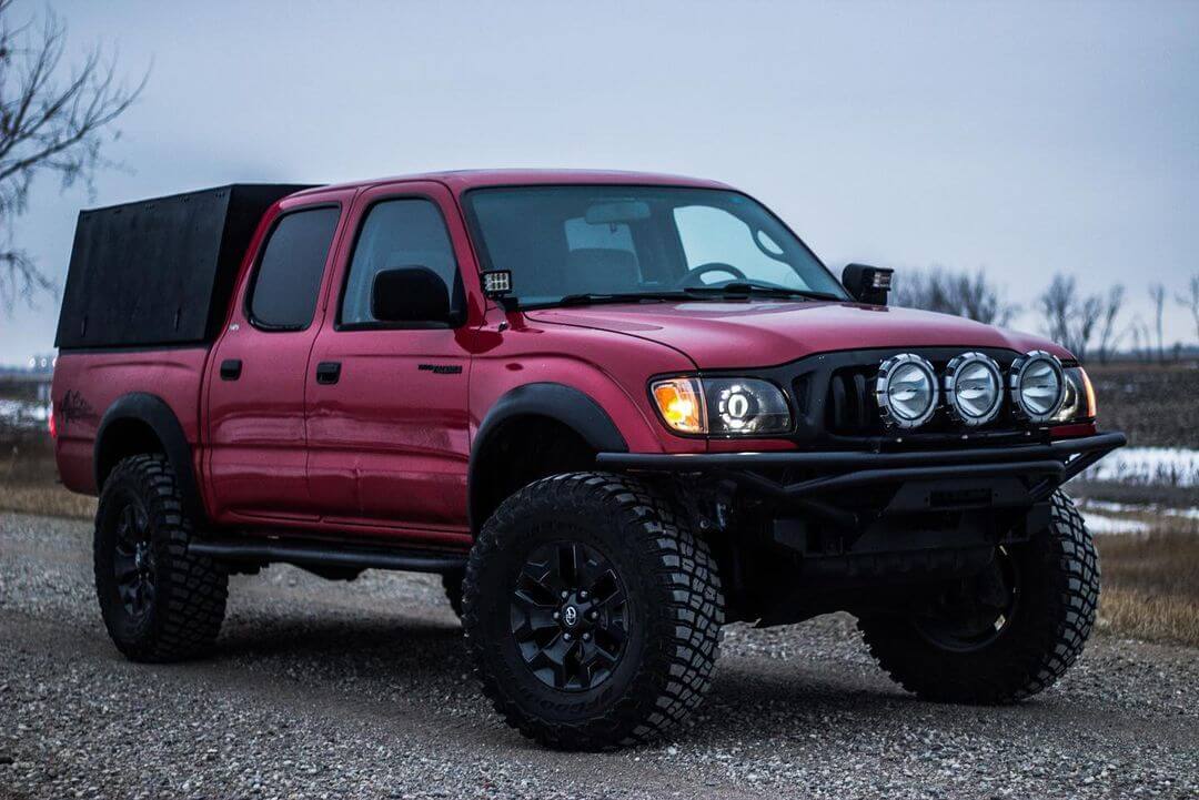 285/75/16 BFG KM3’s wrapped around 2019 Tacoma TRD Off road wheels