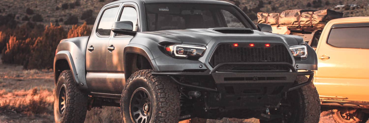 Off road truck builds with lifted suspensions and oversized tires