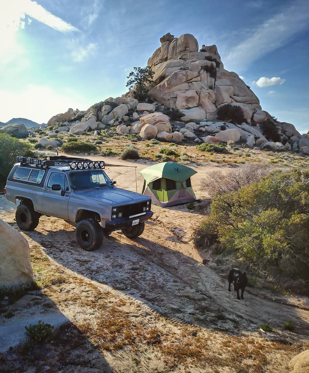 Camping with classic 4x4