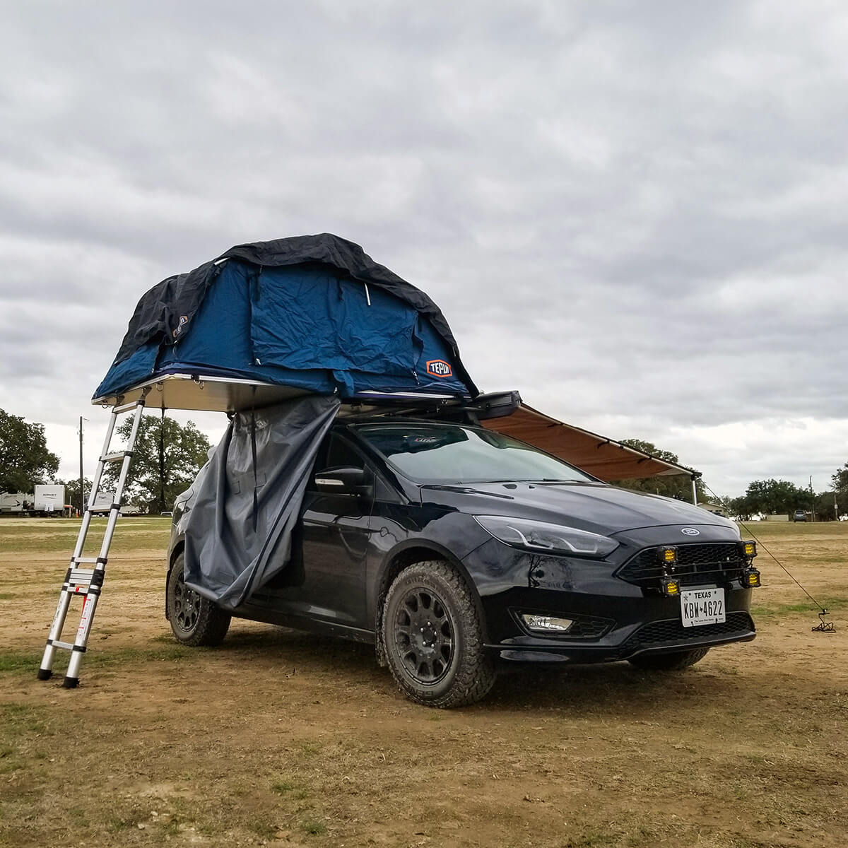 Tepui Ayer 2 Roff top tent on a ford focus hatchback