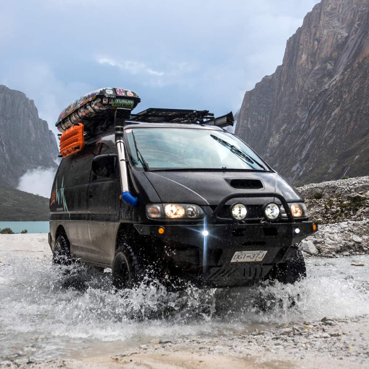 Mitsubishi Delica L400 Custom Steel front bumper by Coastal Offroad BC