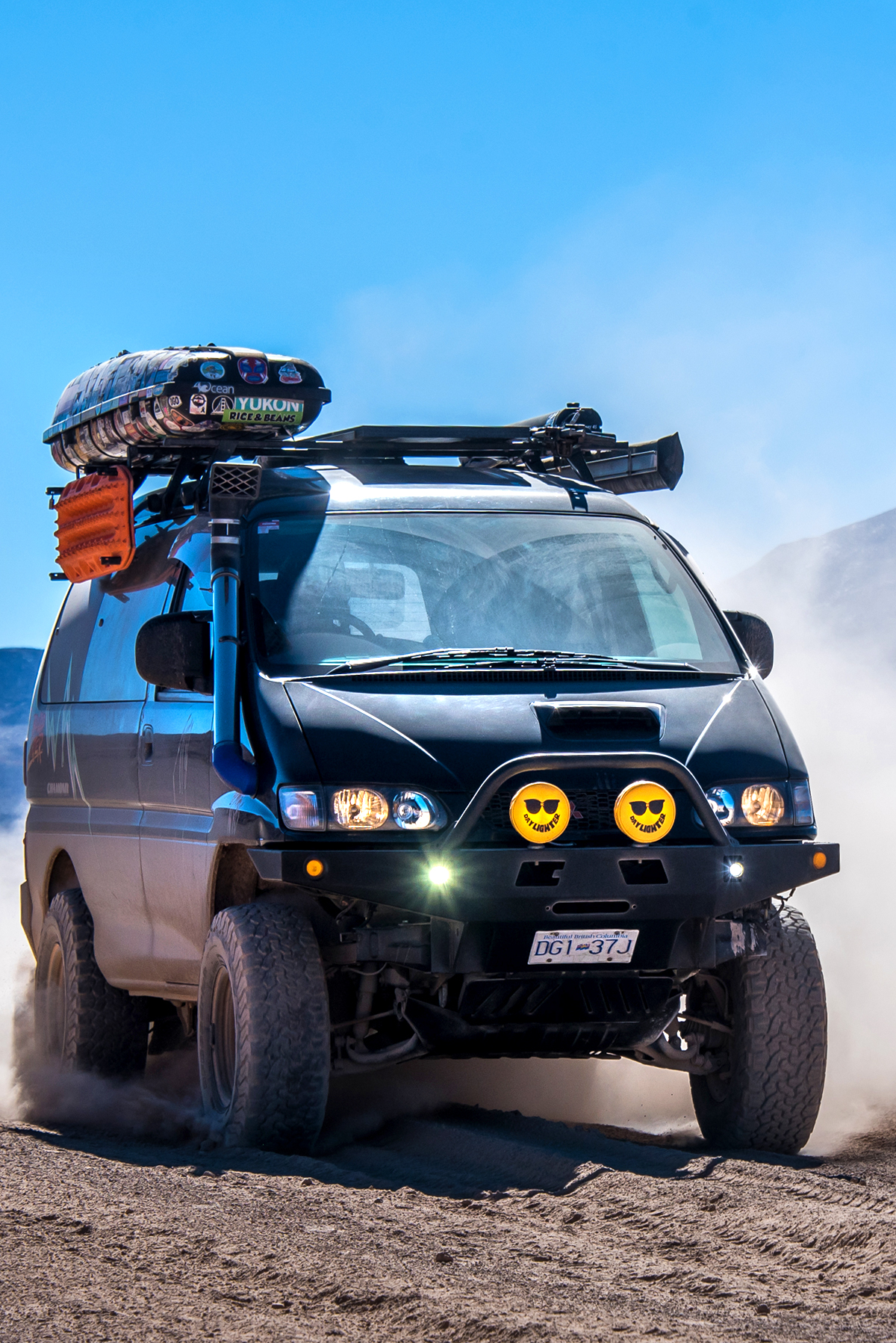 Lifted off-road van Mitsubishi Delica L400 in USA