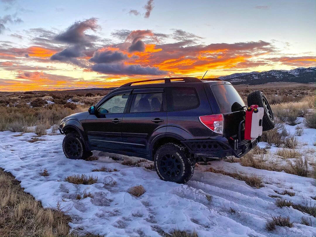 Subaru Forester with a 2 inch lift front and 2.5” rear