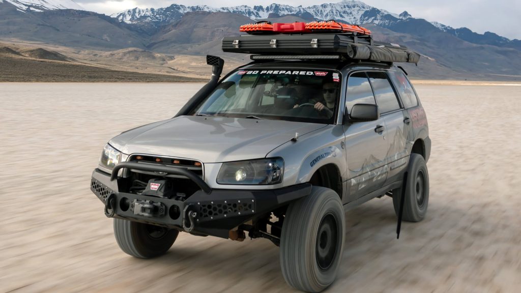 Subaru Forester SG off road bumper made of sheet metal