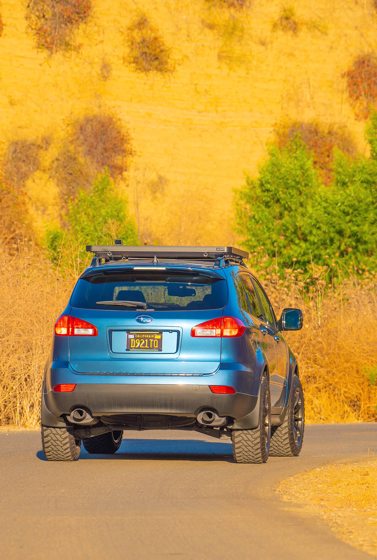 Subaru Tribeca with a roof rack