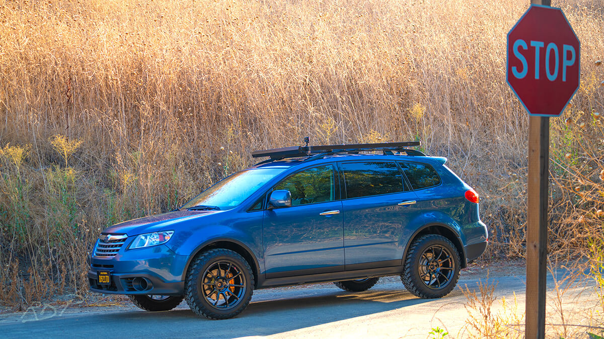 Subaru Tribeca 2 inch lift and mud tires