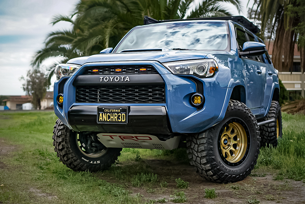 TRD Skid plate, Baja Designs Squadron Sport fog lights