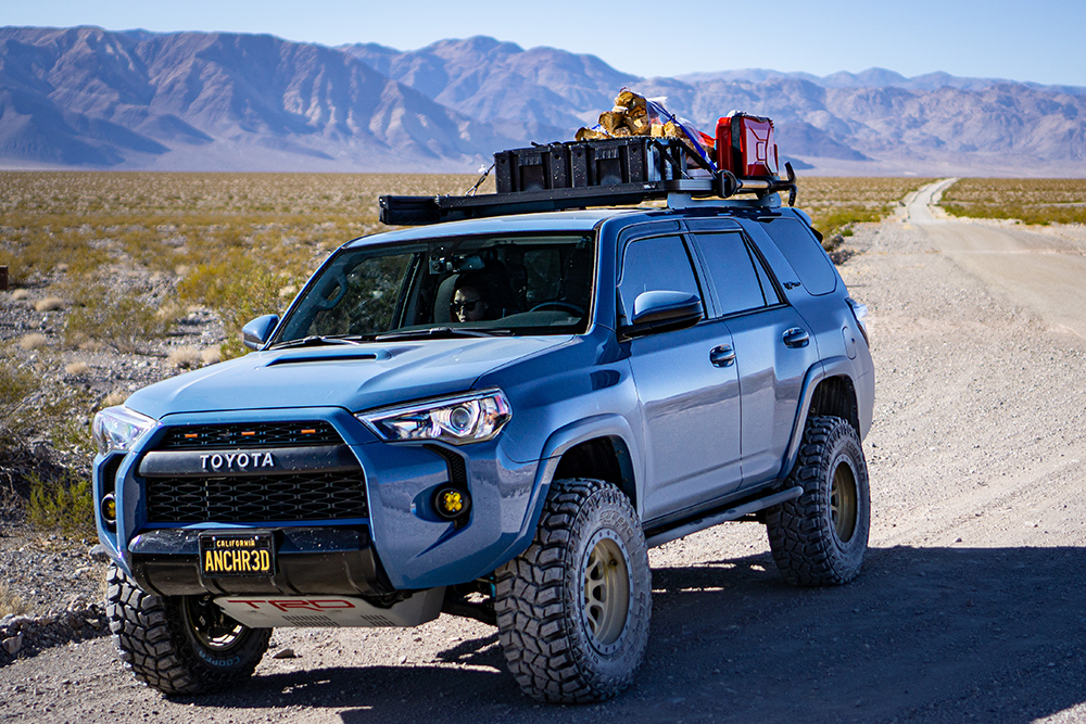 Lifted Toyota 4Runner overland build - off-road wheels and roof rack