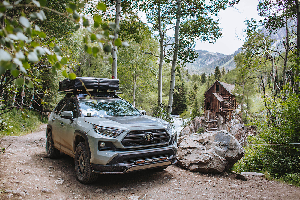 2019 TOYOTA RAV4 Adventure with a 2 inch lift and 31" tires