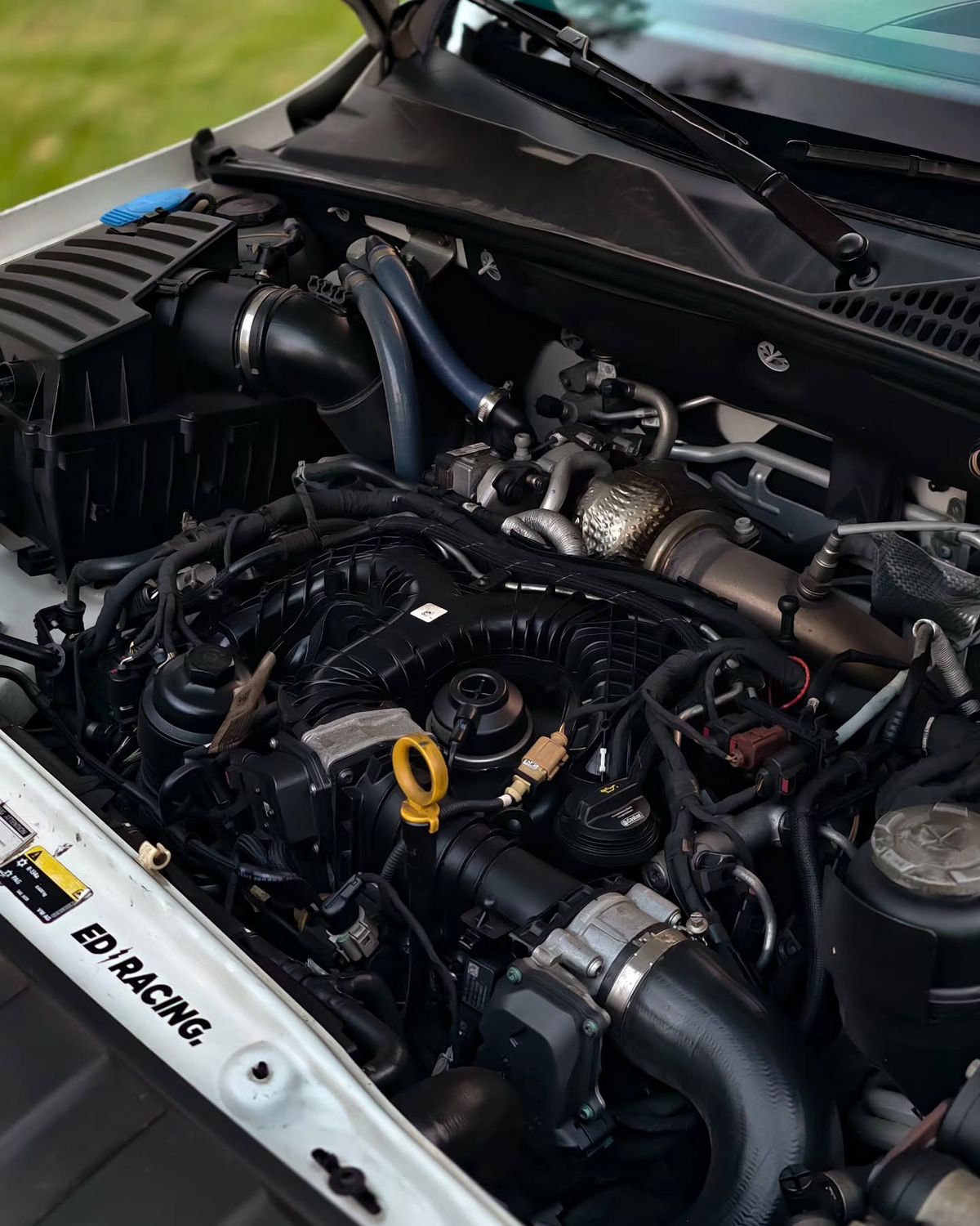 Stage 2 tuned VW Amarok V6 engine bay prepared by Bomber Tune for rally raid off-road use