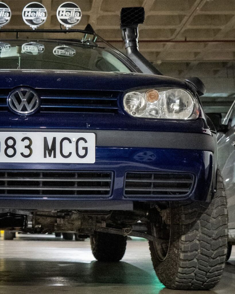 Custom suspension lift with with extended struts and heavy-duty springs